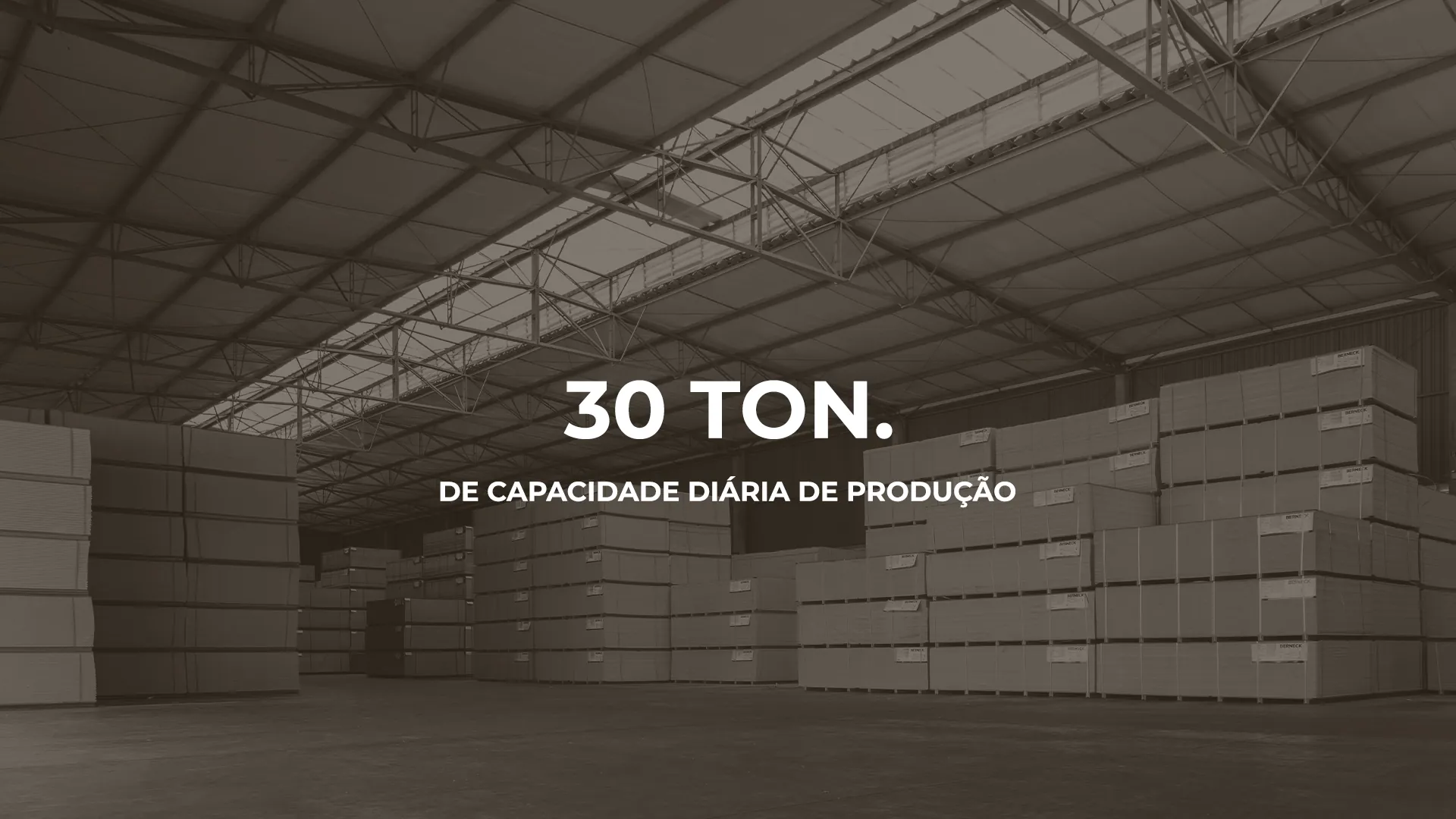 30 toneladas de capacidade diária de produção